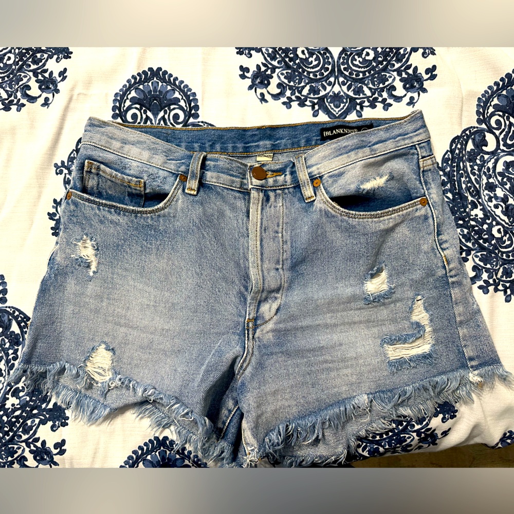 Classic Distressed Denim Shorts